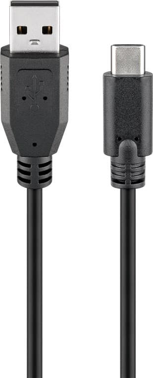 USB 2.0 -kaapeli (USB-C™ - USB A), musta