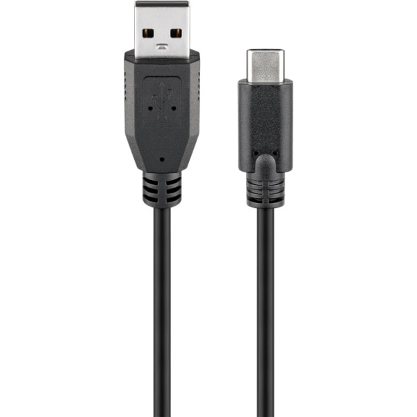 USB 2.0-kabel (USB-C™ till USB A), svart