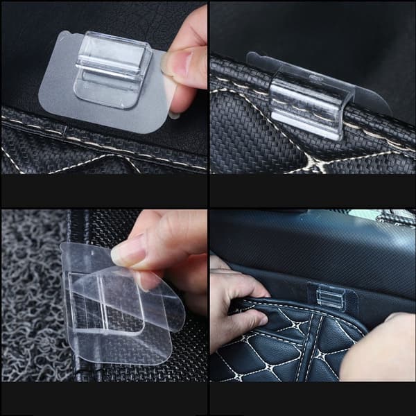 Starka Självhäftande Golvmattaklämmor - Transparent, Spårfri Montering (4-Pack)