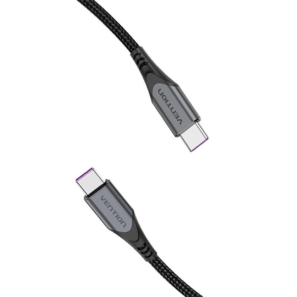 USB-C till USB-C 100W Ventilation TAHHD 5A 0,5 m USB 3.1 Gen2 4K-kabel (grå)