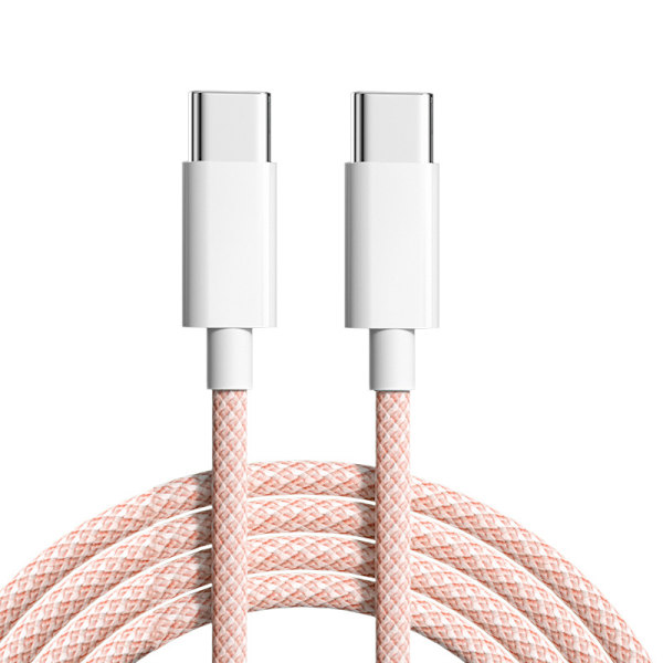 2-pack USB-A till USB-C-kabel Rosa S