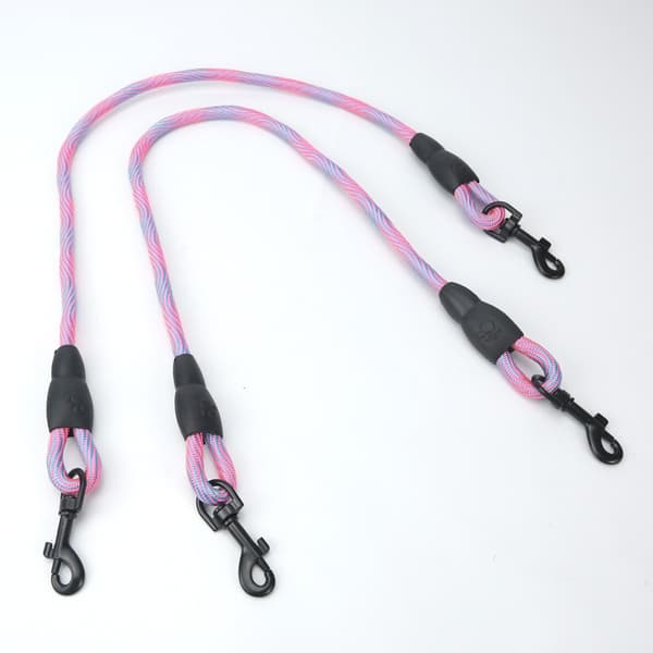 Dobbelt hundeline med 360° rotation, ingen sammenfiltring Rose red Rose red
