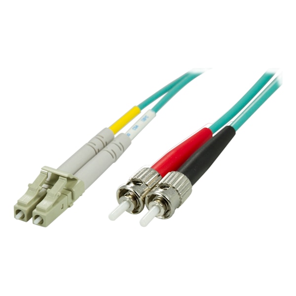 OM3 Fiber cable, LC - ST, duplex, multimode, 50/125, 0,5m