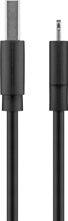 Lightning USB-opladnings- og synkroniseringskabel, 1 m, sort