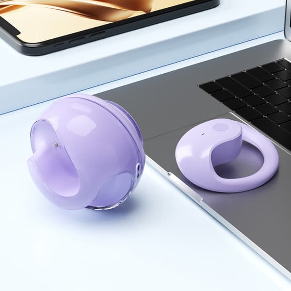 Bluetooth 5.3 AI-oversætter Åbne Ørepropper Purple Purple