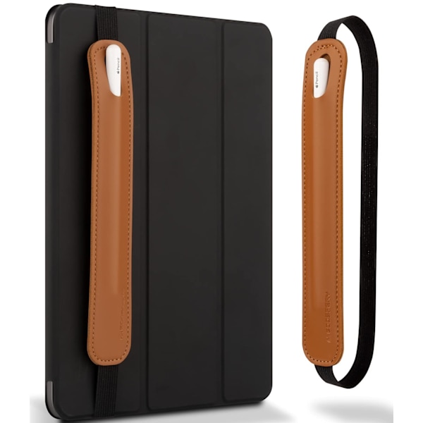 Apple Pencil-etui, PU-læder penneholder etui til iPad Pencil Brun