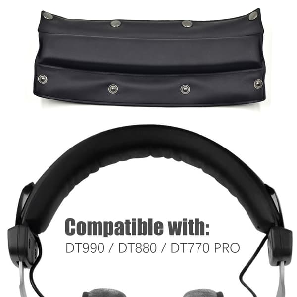 Kudde för huvudbåge Beyerdynamic DT990 DT880 DT770 Pro Headset Black Black