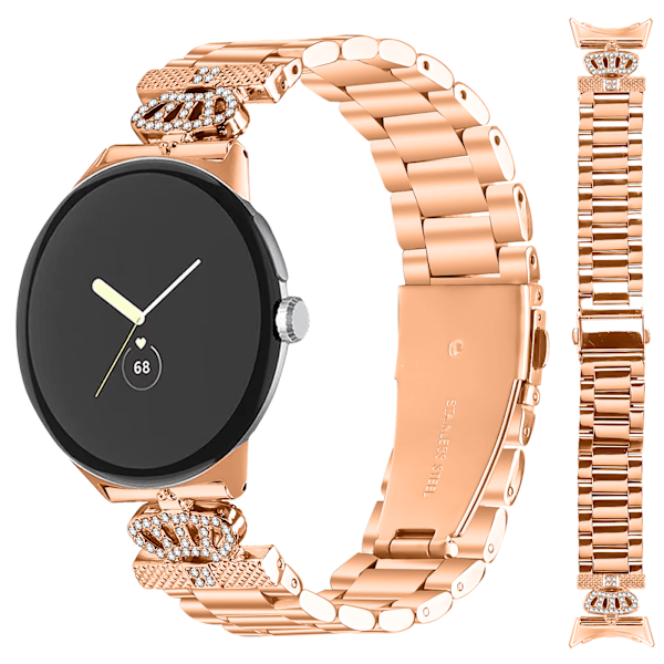 Urrem i rosaguld rustfrit stål til Google Pixel Watch