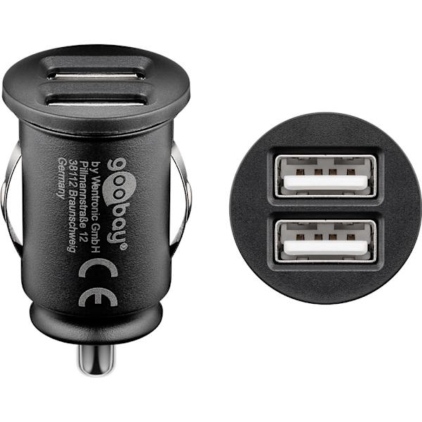 Dubbel USB-bilsladdare (15,5 W)