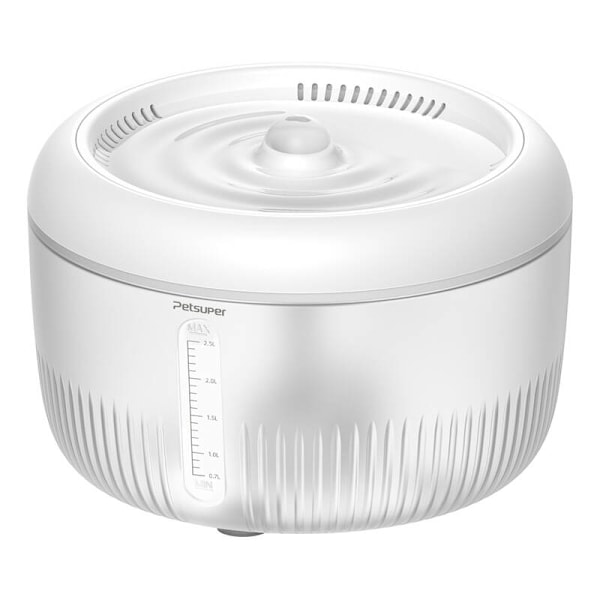 Smart vandfontæne til kæledyr Petsuper PW02 2,5L (hvid)
