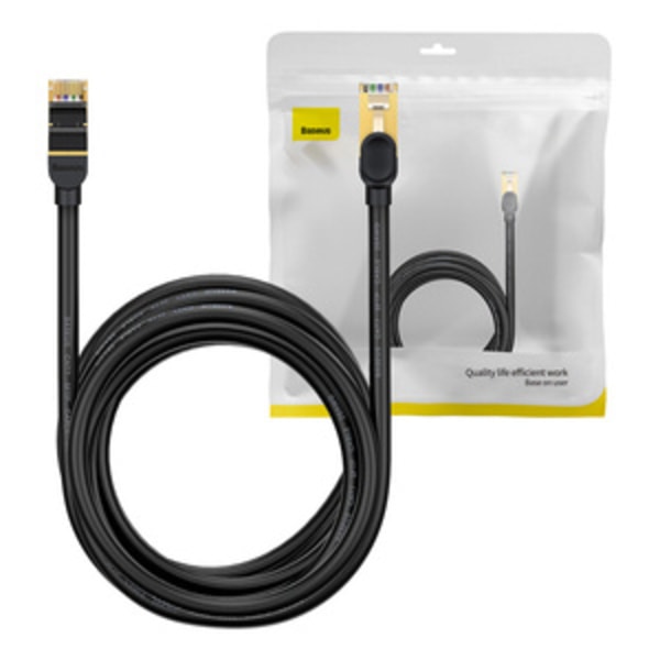 Baseus Ethernet RJ45, 10Gbps, 8m verkkokaapeli (musta)