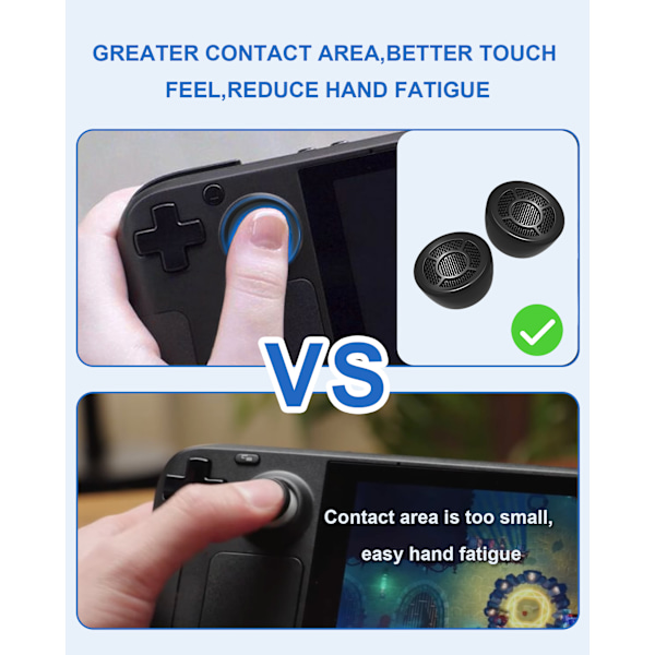 DEVASO Steam Deck Joystick Caps, Ergonomiske Thumbstick Extenders (1 par)