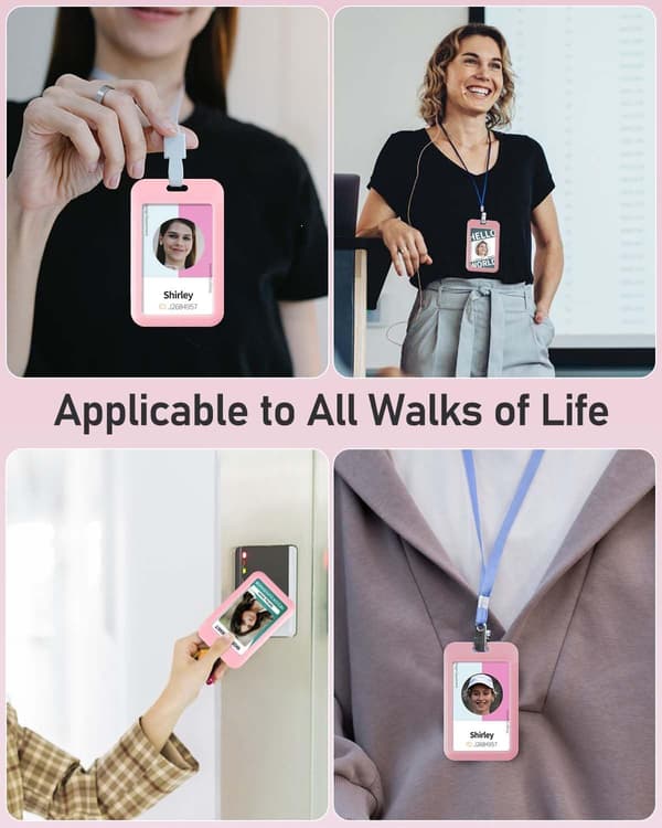 Henkilökorttipidike kaulanauhalla Pink Pink