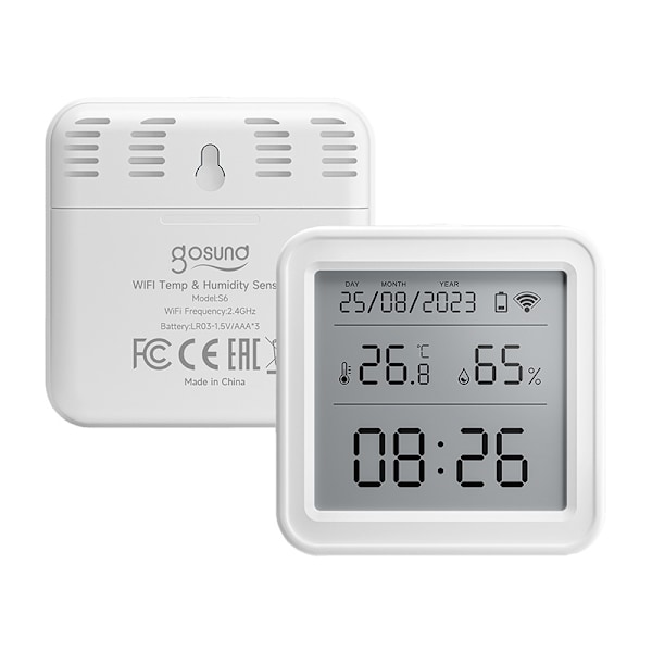 Zigbee Gosund ST17 LCD smart temperatur- og fugtighedssensor Tuya