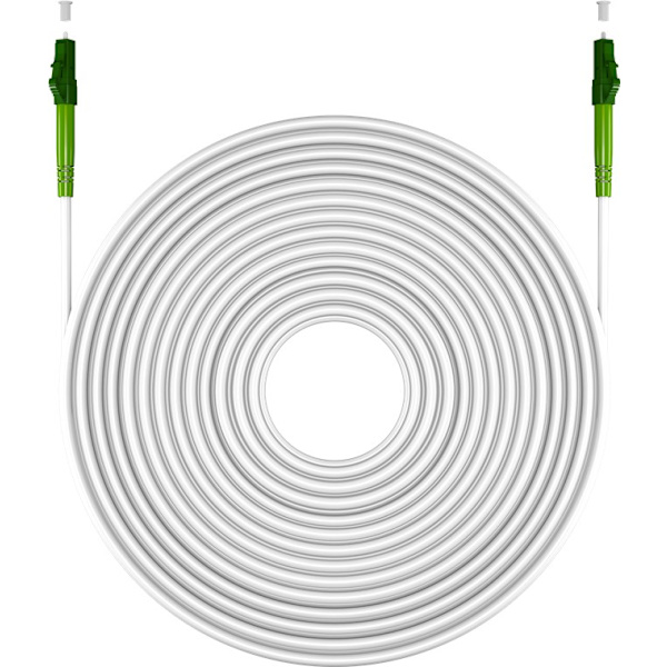 Fiberoptisk kabel (FTTH), Singlemode (OS2) White, vit (Simplex), 10 m