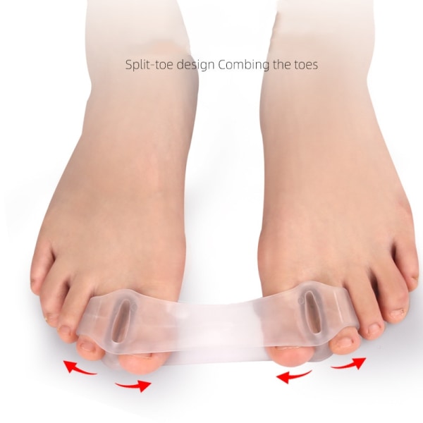 Hallux Valgus Resistance Bands, Big Toe Separator, Toe Straightener Gennemsigtig