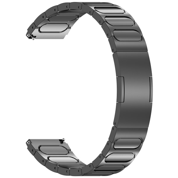 Titanium urrem til 22 mm Smartwatch Black Folding Clasp Black