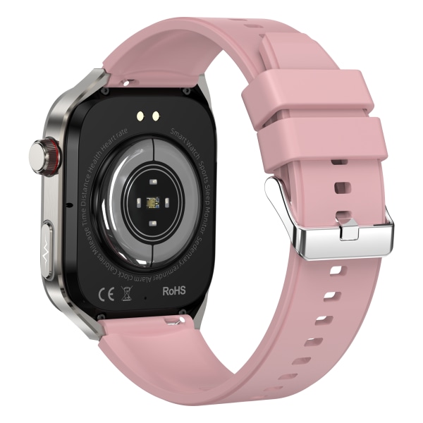 INF Smartklocka med EKG, puls, blodtryck, sömn, stegräknare Rosa