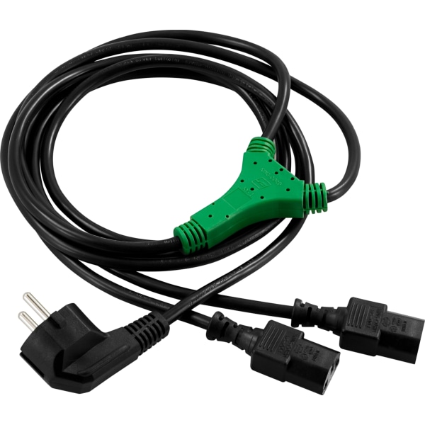 Earthed Y device cable, angled CEE 7/7 2m