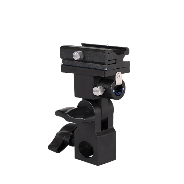 Kamera Flash Mount Drejeligt Light Stand Bracket med Paraply Reflector Holder