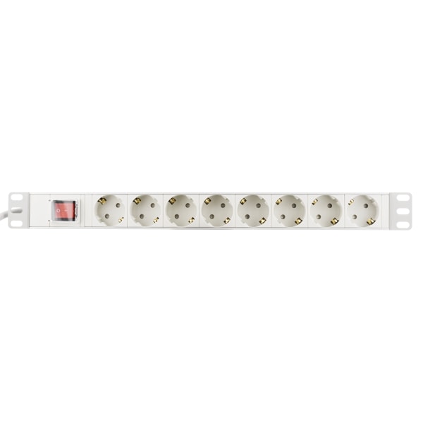 Power strip 8xCEE 7/3 sockets 1xCEE 7/7 connection 19" 1U 3m