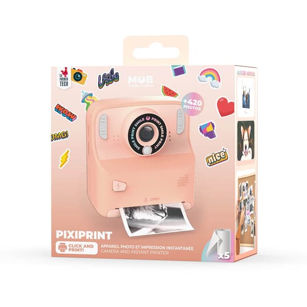 Direktbildskamera Pixiprint Rosa 5 Filmrullar 5 spel