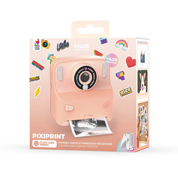 Instant Kamera Pixiprint inkl. 5 ruller Pink