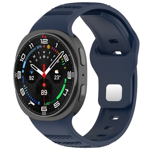 Stilfuld silikonerem til Galaxy Watch8 & Watch Ultra2 Blue Blue