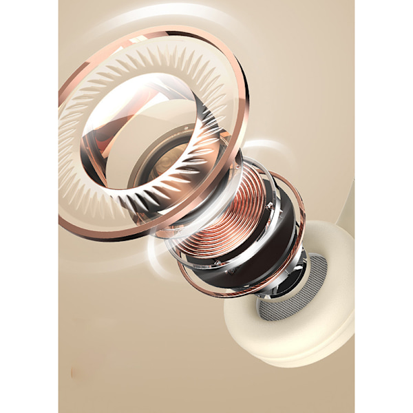 Bluetooth Headset DR06: Lang batteritid, Hi-Fi-lyd Beige