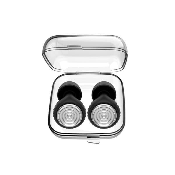 Støjreducerende ørepropper - Vandbølge design for rolig søvn Silver + Black Silver + Black