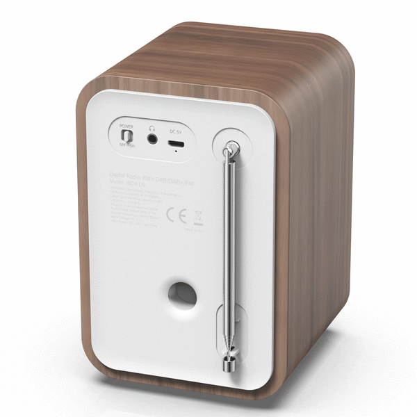 Radio DAB+/FM Bluetooth Trä/grå DAB-48W Vit