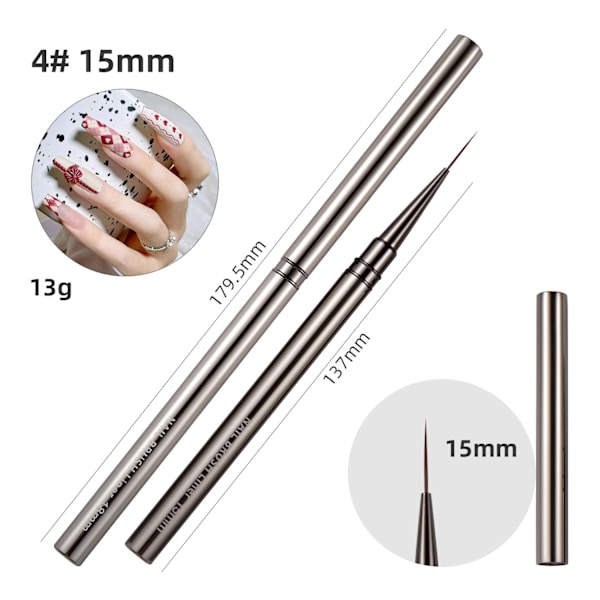 5 delar professionella nagelborstar med lock