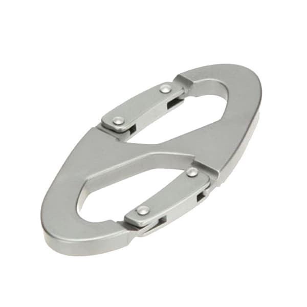 2 stk. karabinhager, D-formet nøglering i aluminiumlegering