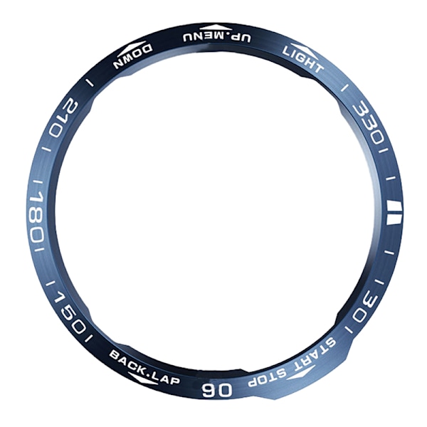 Blå Urkrans - Hvid Skrift til Garmin Fenix 6x
