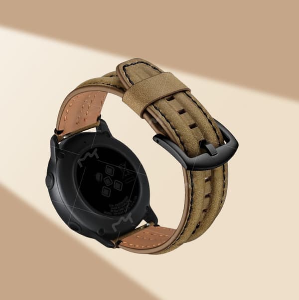 Premium læderrem til Samsung Galaxy Watch4 Classic Mørkebrun