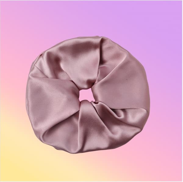 19 Momme 9cm Silke Hår Scrunchie - Blidt Hårtilbehør Pink Pink