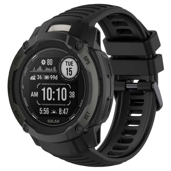Silikon Klockarmbandsarmband för Garmin Instinct 2X Svart