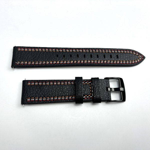 Læderurrem til HUAWEI GT3 Black 20 mm Black 20 mm