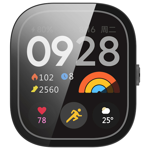 Fodral med Inbyggt Skärmskydd för Redmi Watch 5 Svart