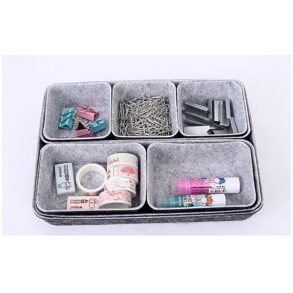 Stofkasser til nem organisering, 8-pak LightGrey LightGrey