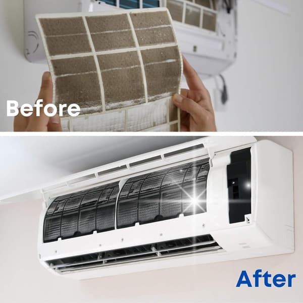 Rengøringssæt til split-aircondition med foldbar PVC-vandopsamlingspose, afløbsslange og dobbeltkrogsdæksel til hjemmebrug 100 cm 100 cm
