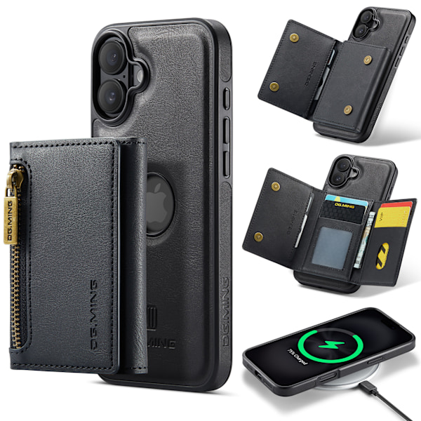 2-i-1 Magnetic Wallet Case til iPhone 16 Pro Max