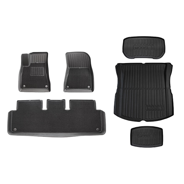 2023-2024 Tesla Model 3 Golvmattor Set - TPE Material Vänsterstyrd