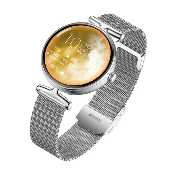 Silver Multifunktionell Smartwatch med AMOLED-skärm, Bluetooth-samtal och Hälsoövervakning, kompatibel med Da Fit app Silver Silver