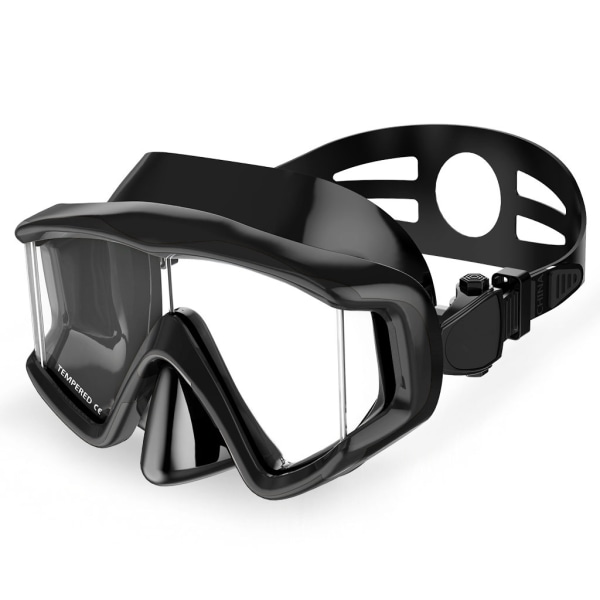 Dykmask Simglasögon med nässkydd Svart