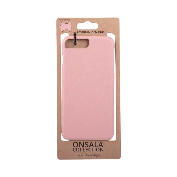 Mobilcover i læder i rosa - iPhone 6 / 7 / 8 Plus