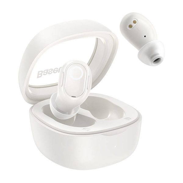 Trådlösa hörlurar Baseus Bowie WM02 TWS, Bluetooth 5.0 (vit)