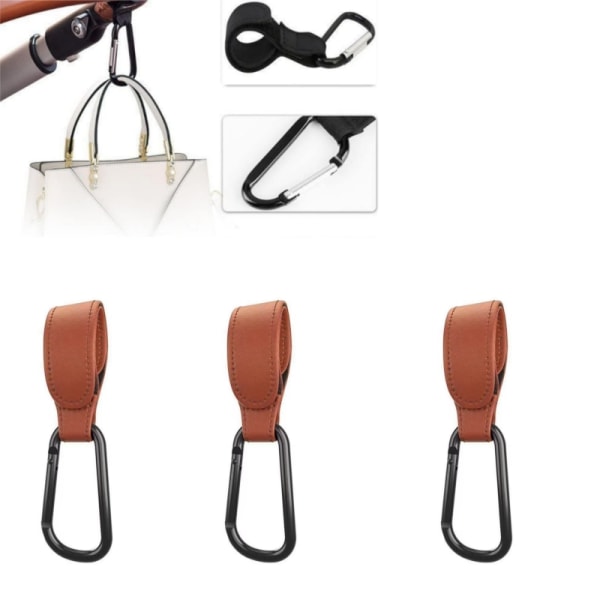 Krokklämmor Multifunktionella krokar 3-pack Brun
