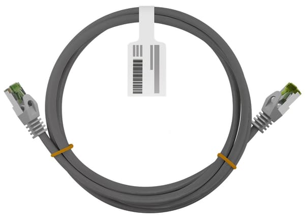 GHMT-certifierad CAT 8.1 patchkabel, S/FTP (PiMF), grå