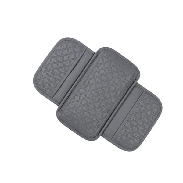 Universal Bil Armstöd Pad - Präglad Konsol Förvaring Höjd Kudde Grey Grey